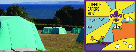 Clifftop Capers - Campsite and Logo